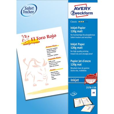 AVERY Zweckform 2576-150 Classic Inkjet-Papier A4 120g