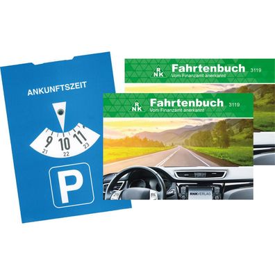 RNK Fahrtenbuch 3119/2 PKW DIN A6 quer 2 St./Pack. + Parkscheibe