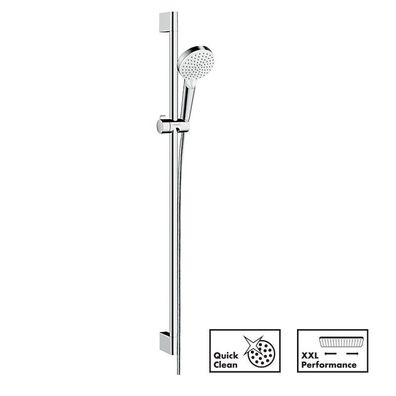 Hansgrohe Duschsystem Brauseset Crometta Vario/Unica 900mm weiss/chrom, 26536400