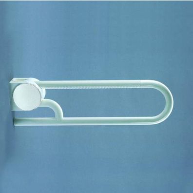 Metall Stützklappgriff 64cm schwenkbar Barrierefrei, beschichtet weiss