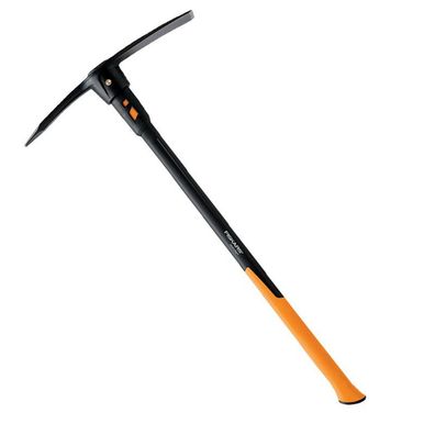 Fiskars Kreuzhacke L, 50% weniger Aufprallwucht, 91cm Spitzhacke 1020166