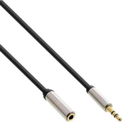 InLine® 99233 Slim Audio Kabel Klinke 3,5mm ST/BU, Stereo, 3m