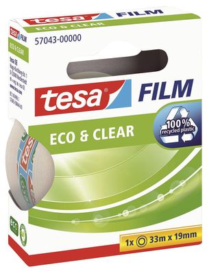 tesa® 57043-00000-01 Klebefilm Eco & Clear - unsichtbar, 19 mm x 33 m