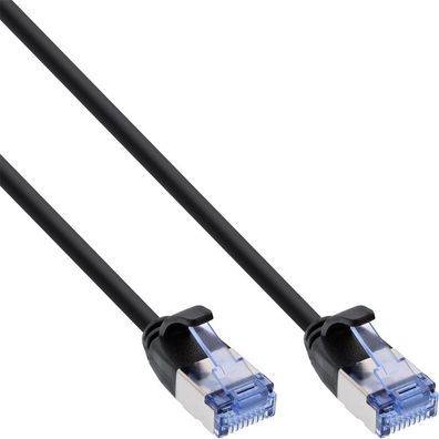 InLine® 71900S Patchkabel slim, U/FTP, Cat.6A, schwarz, 10m