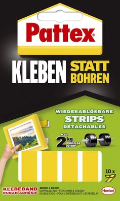 Pattex 9H PXMS1 Klebe-Strips Kleben statt Bohren 10 Stück(P)