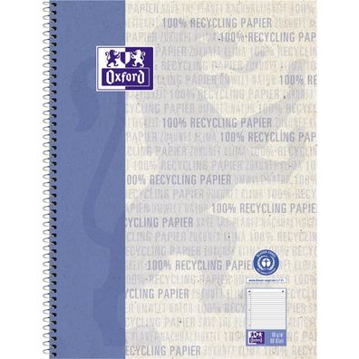 Oxford 400159370 Oxford Collegeblock "Recycling", DIN A4 + , 80 Blatt, liniert