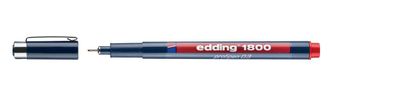 Edding 1800-03-002 1800 Faserzeichner profipen - 0,35 mm, rot