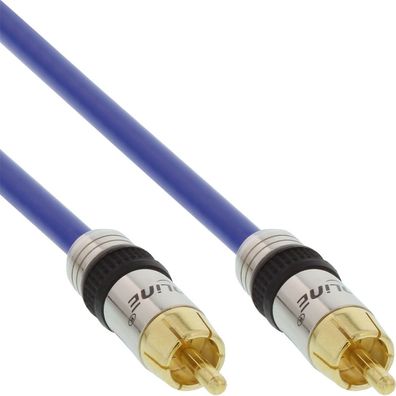 InLine® 89415P Cinch Kabel AUDIO, Premium, e Stecker, 1x Cinch Stecker / Stecker, 15m