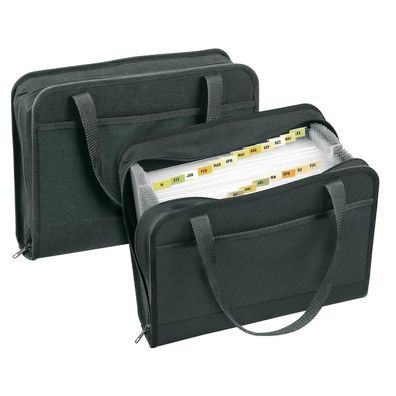 Veloflex Fächertasche Office 4446880 DIN A4 24 Fächer Textil sw