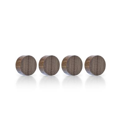 magnetoplan Magnet Wood Series Circle 1665451 30mm Walnuss 4St