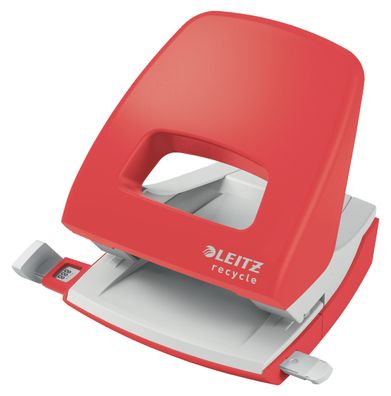 Leitz 5003-00-25 5003 Locher NeXXt Recycle - 30 Blatt, klimaneutral, rot