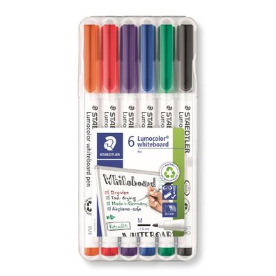 Staedtler 301 WP6 Staedtler Lumocolor Whiteboard-Marker 301, 6er Etui