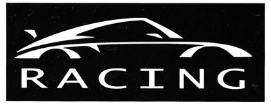 Racing Silhouette Auto Aufkleber (Sticker), Sportwagen, Aufkleber, Sticker 1x, Tuning