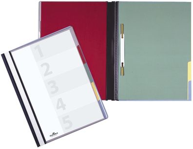 Durable 2557 06 Organisationshefter DIVISOFLEX® - 5faches farbiges Register, A4, blau