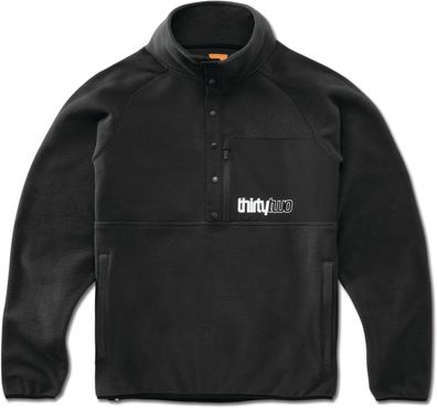 Thirtytwo Fleece Rest Stop Anorak black - Größe: XL