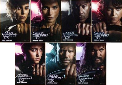 Fast & Furious 10 - 7 Original Kino-Aushangfotos A4 - Filmposter