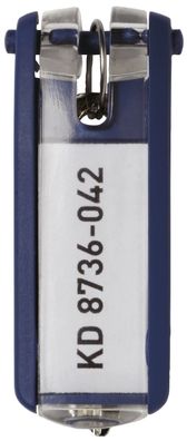 Durable 1957 07 Schlüsselanhänger KEY CLIP - blau - Beutel mit 6 Stück