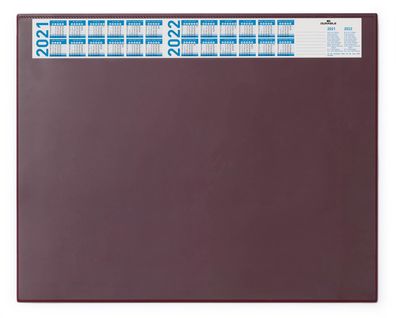 Durable 7204 03 Schreibunterlage mit Jahreskalender - PVC, 650 x 520 mm, rot