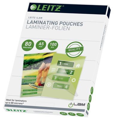 Leitz 33817 33817 Folientasche 80 Micron für A5 100 Stück