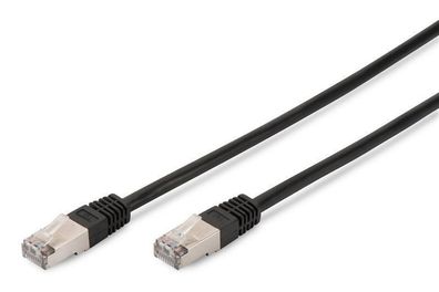 Digitus Patchkabel Premium, Kat. 5e, SF/UTP, 1,0 m, schwarz