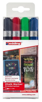 4 edding 4095-4999 Kreidemarker farbsortiert