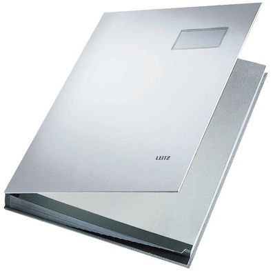 Leitz 5700-00-85 5700 Unterschriftsmappe - 20 Fächer, PP kaschiert, lichtgrau