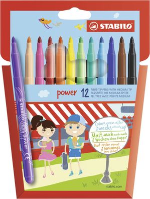 Stabilo® 280/12-01 power Filzstift - Kartonetui mit 12 Stiften