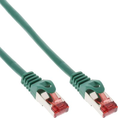 InLine® 76915G Patchkabel, S/FTP (PiMf), Cat.6, 250MHz, halogenfrei, Kupfer, grün,