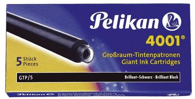 Pelikan® 310607 Tintenpatrone 4001® GTP/5 - blau-schwarz, 5 Patronen