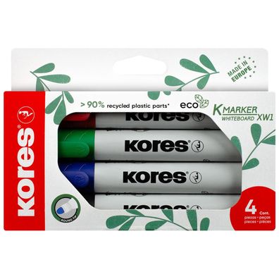 Kores Whiteboardmarker ECO XW1 M20724 sort 4St