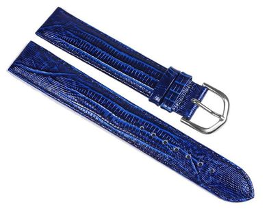 Minott Eidechs-Narbung Ersatzband Uhrenarmband Kalbsleder Band XL Blau 23581S