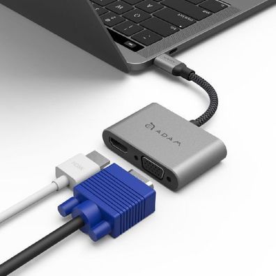 Adam Elements CASA Hub VH1 USB-C 3.1 to VGA HDMI