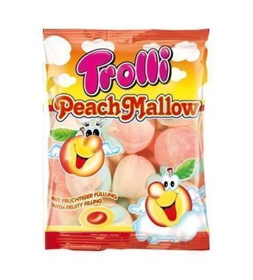 Trolli Pfirsich-Mallows 150 g - Süße Fruchtige Leckerei aus Deutschland