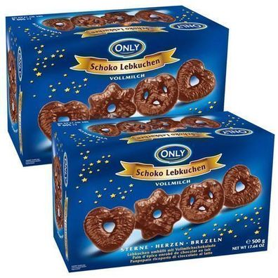 Only Schokoladeüberzogene Lebkuchen 2x500g