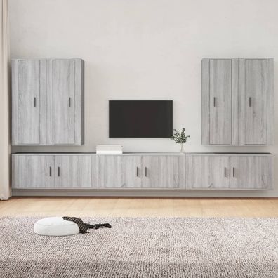 7-tlg. TV-Schrank-Set | Wohnwand | Anbauwand | TV Möbel | versch. Farben