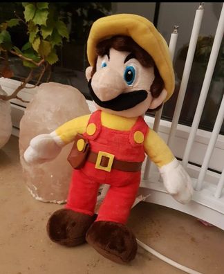 Super Mario Maker Bauarbeiter Stofftier Plüsch Figur 25 cm NEU