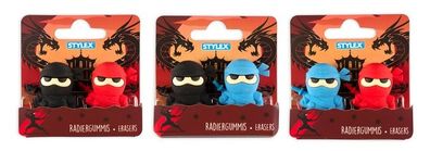 Stylex 34092 Radiergummi "Ninja" 2er Pack