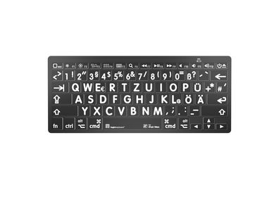 Logickeyboard LKB-LPWB-BTON-DE - Mini - Kabellos - Bluetooth - QWERTZ - Schwarz