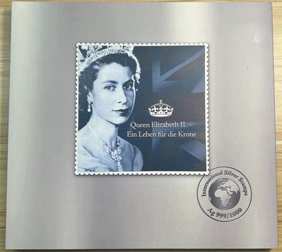 International Silver Stamps Queen Elizabeth II. Ein Leben für die Krone Mappe