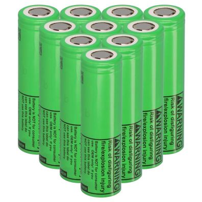 10x LG INR18650-MJ1 3,7V 3500mAh 10A unprotected flat Top