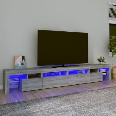 TV-Schrank mit LED Licht | Hifi Schrank | Lowboard | Fernsehtisch | Mediabank