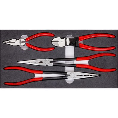 Knipex Zangen-Set 4tlg. in Schaumstoffeinlage - 002001V16