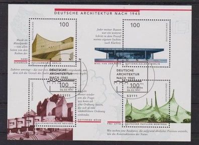 BRD 1997 gestempelt ESST Bonn MiNr. Block 37 Deutsche Architektur nach 1945