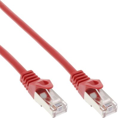 InLine® 72522R Patchkabel, SF/UTP, Cat.5e, rot, 0,25m