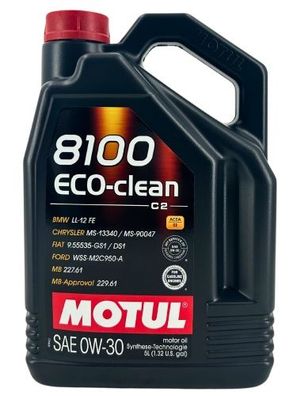 Motul 8100 Eco-clean 0W-30 5 Liter