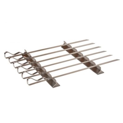 Monolith Grillspieß-Set mit 6 Spießen und 2-teiliger Halterung Edelstahl 43 cm 20600