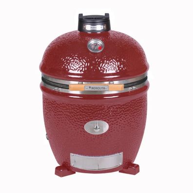 Monolith Keramikgrill LeCHEF PRO-Serie 2.0 Rot Ø 52 cm Grillrost ohne Gestell und Se