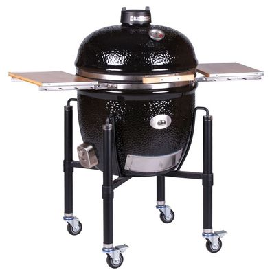 Monolith Keramikgrill LeCHEF BBQ Guru Edition PRO-Serie 2.0 Black Ø 52 cm mit Gestel