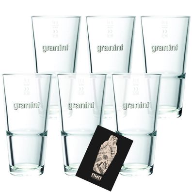 Granini Cocktail Glas 6er-Set - 6 x Stapelbares Glas geeicht 0,3l