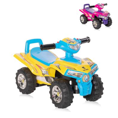 Lorelli Kinder Rutschauto ATV Signalton Rückenlehne Quad Design Staufach